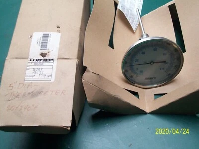 TRERICE B8560605 5" BI-METAL THERMOMETER 6" STEM 1/2" NPT - Image 1 of 3