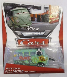 2013 DISNEY PIXAR WORLD OF CARS FILMORE RACE TEAM WITH HEADSET - Picture 1 of 2