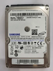 HM640JJ, FW: 2AK10001, SEP 2010, Samsung 640Gb 2.5" SATA HDD - Picture 1 of 2