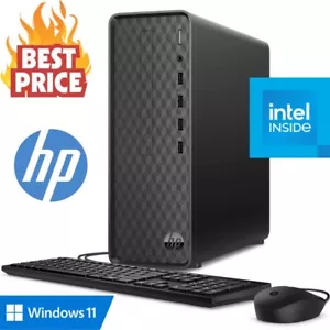HP Slim Desktop PC Intel Celeron J4025 2.90GHz 4GB Ram 256GB SSD Drive WiFi BT - Picture 1 of 10