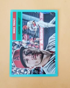 2023 Topps Archives Aqua Sparkle /75 Mike Trout #1 SSP - Picture 1 of 4