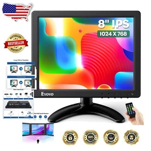 High-Brightness 8-Inch IPS Display for CCTV & Gaming - Dual Installation Options - Picture 1 of 10