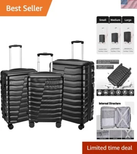 3-Piece  Hardside Luggage Set with 360° Spinner Wheels - Travel in Style - Picture 1 of 11