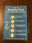 Keeping Well Help Win This War World War 2 ORIGINAL Poster Life Insurance JKT1