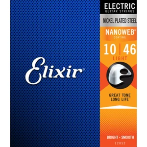 Elixir Electric Guitar Strings Nanoweb Nickel-Coated 10-46 + 6 Guitar Picks - Picture 1 of 3
