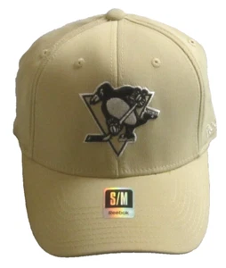 NHL Pittsburgh Penguins Gold Structured Stretch Fitted Hat By Reebok - Picture 1 of 4