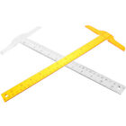 2 Pcs Student Designing Ruler Transparent Measuring Clear Drawing T-shaped