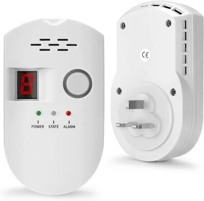 HSTMYFS Natural Gas Leak Detector, Plug-In Alarm for Home Kitchen & RV RRP £20