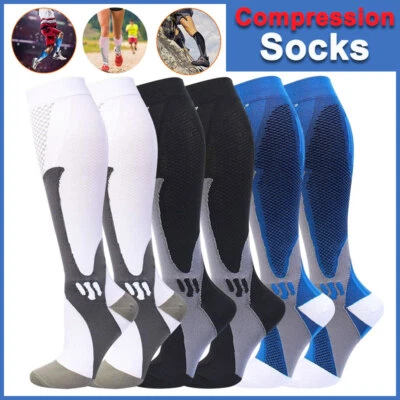 Kompressionsstrümpfe 1-2 Parr Kompressionssocken Thrombosestrümpfe Damen Herren - Bild 1 von 4