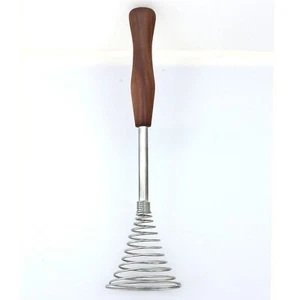 Acme Ingranaggio Cucina Frusta Girevole in Acciaio Inox con Manico in Legno, Lunghezza 14,5" - Foto 1 di 4