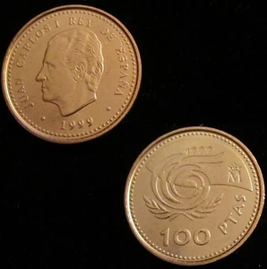 *GUTSE* J. CARLOS I-8, 100 PESETAS 1999, LIS ANVERSO, SIN CIRCULAR. - Imagen 1 de 1