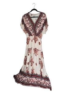 Knox Maxikleid Rose Blumen Damen Größe M Boho V-Ausschnitt - Bild 1 von 11