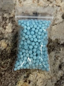 2 ozs Vintage Czech LIGHT BLUE glass beads size 3.9 MM - 5.16 MM - Picture 1 of 2