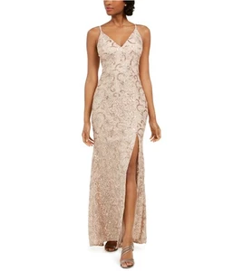 Vince Camuto Womens Sequin Gown Dress, beige, Petite, 6P - Picture 1 of 1