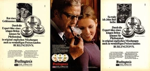 3w50553/ Lot Reklame aus 1973 – BURLINGTON´S Pfeifentabak - Picture 1 of 4