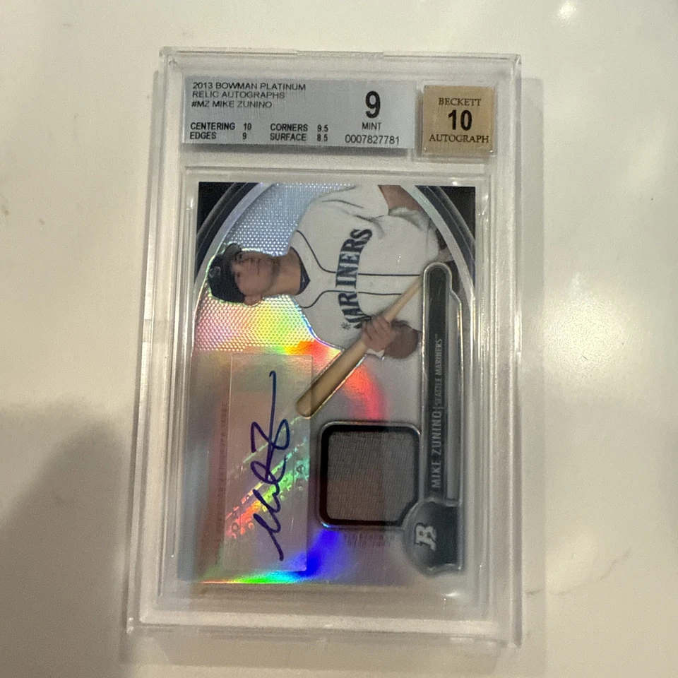 2013 Bowman Sterling Auto Mike Zunino BGS 9 Mint RC - Image 1 of 1