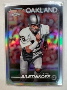 Rifrattore Topps Chrome Fred Biletnikoff 2024 - Foto 1 di 2
