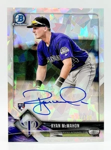 Bowman Chrome Atomic Refractor 2018 Ryan McMahon RC automático 19/100 Colorado Rockies - Imagen 1 de 2