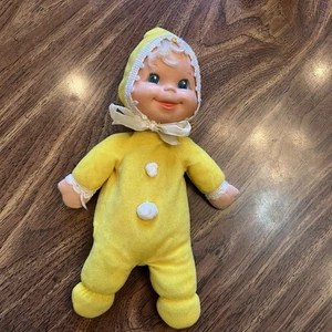 Vintage 1970 Mattel 11" Baby Beans Doll Yellow - Picture 1 of 5