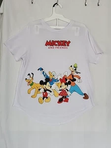 Mickey And Friends Tshirt White Short Sleeve Disney - Picture 1 of 8
