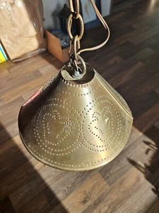Vintage Farmhouse Style Tin Punched Hanging Chandelier - Picture 1 of 8