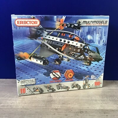 Erector MultiModels Construction Set #5550 10 Models-190+ pieces New Sealed  - Imagem 1 de 2