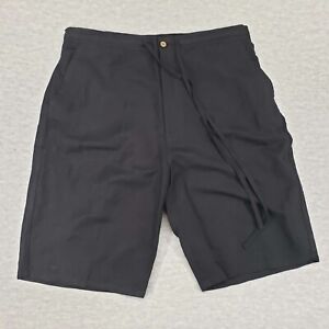 Cubavera Linen Bermuda Shorts Mens XL (40" - 42") Black Casual Drawstring
