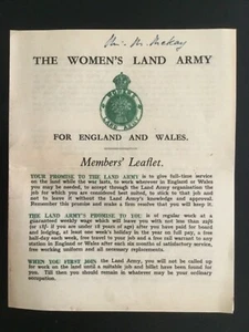 WWII WOMEN’S LAND ARMY FLYER ***((VER FOTO’S)*** - Imagen 1 de 5