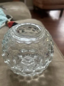Homco Clear Glass Cubist Style Fairy Lamp - Picture 1 of 5
