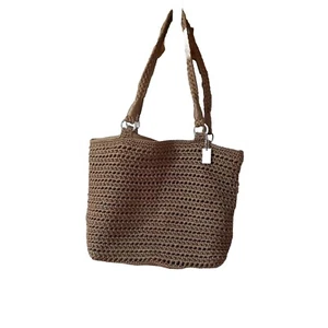 Lina Crochet Lined Purse Handbag Brown Medium - Picture 1 of 5