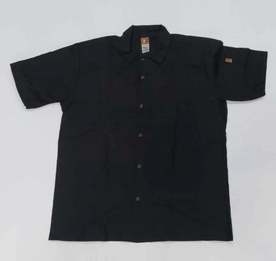 Chef Designs 502X Men's Short Sleeve Cook Shirt with OilBlok and MIMIX - Black - Image 1 of 4