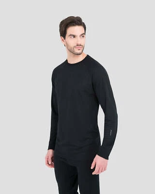 Top para hombre TERRAMAR 2.0 Thermapeak 2 capas doble capa base NEGRO #W8359 Foto 1 de 4