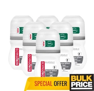 Borotalco Invisible Roll-On Deodorant 48H Sweat Protection Anti-Stain Dry 6-Pack - Picture 1 of 6