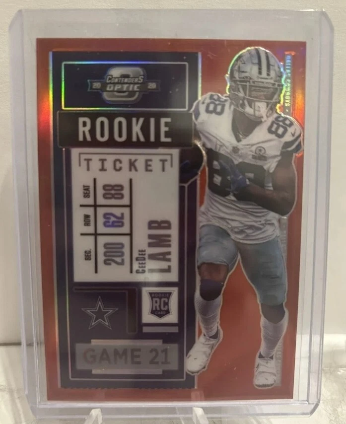 2020 Contenders Optic CeeDee Lamb Rookie Ticket #/125 Red Prizm MINT🔥 - Image 1 of 3