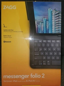 ZAGG Messenger Folio 2-Tablet Keyboard & Case For 10.2in iPad, 10.5in iPad/Air 3 - Picture 1 of 4