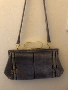 Roberta di Camerino Vintage bag gray velour handbag - Picture 1 of 24