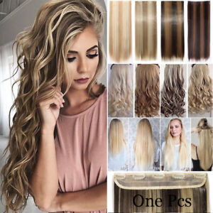 Real Thick One Piece Clip In Hair Extensions Full Head Natural Ombre as Human TN