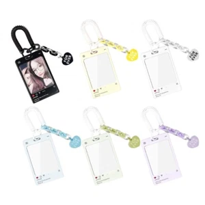 Transparent Card Holder Kpop Photocard Holder Keychain Idol Photos Sleeve - Picture 1 of 14