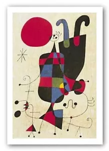 Invertierte Personagen von Joan Miro Bild Größe 24" x 16" - Bild 1 von 1