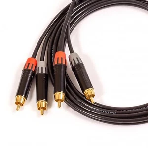 Stereo RCA Interconnect Cable. Left & Right Pair. Phono, Cinche Lead - Picture 1 of 2