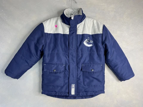 Mighty Mac NHL Kids Jacket Size S 7/8 Vancouver Canucks Puffer Warm Winter Coat Cover