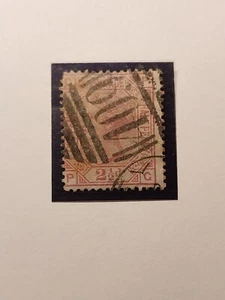 GB QV Surface printed 1876 SG141 2½d Rosy Mauve Plate 4 with Jersey 409 Duplex - Picture 1 of 2