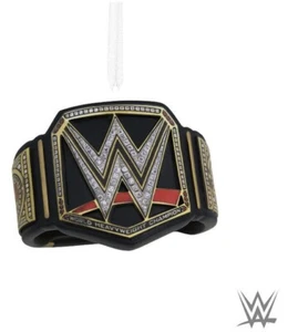 Cinturón de Lucha Libre Campeonato de la WWE~ Adorno de Árbol de Navidad Sello, Nuevo en Caja - Imagen 1 de 2