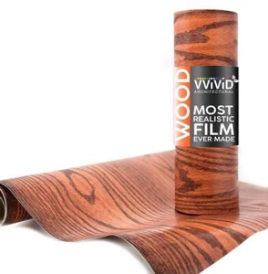 Película arquitectónica envoltura de vinilo de madera de fresno rojo vivo | V135 - Imagen 1 de 2