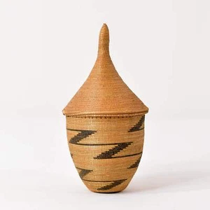 Tutsi Basket with Lid Rwanda - Picture 1 of 8