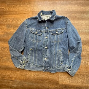 Men's SZ Large Vintage Authentic Jacket Lee Riders Jean Jackets Denim USA - Picture 1 of 14