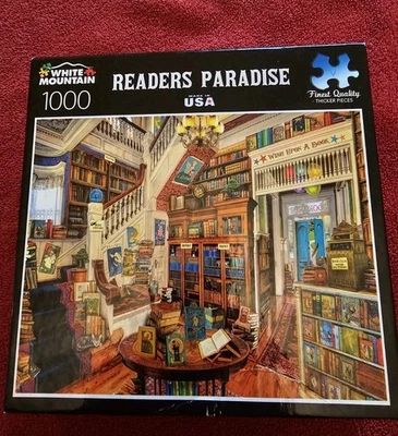 Puzzle White Mountain 2017 1000 piezas "Readers Paradise" completo Foto 1 de 4