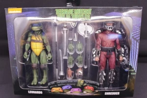 Juego de 2 figuras de 7" Neca TMNT Leonardo VS Shredder 1990 película 2024 paquete - Imagen 1 de 4