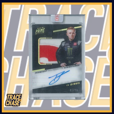 2023 Panini Prime Racing Ty Gibbs Midnight Silhouette Signatures Auto /10 - Image 1 of 3