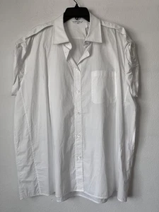 NWT Cotton Helmut Lang Oversize Boxy Twisted Sleeveless White Shirt Sz L $345 - Picture 1 of 6